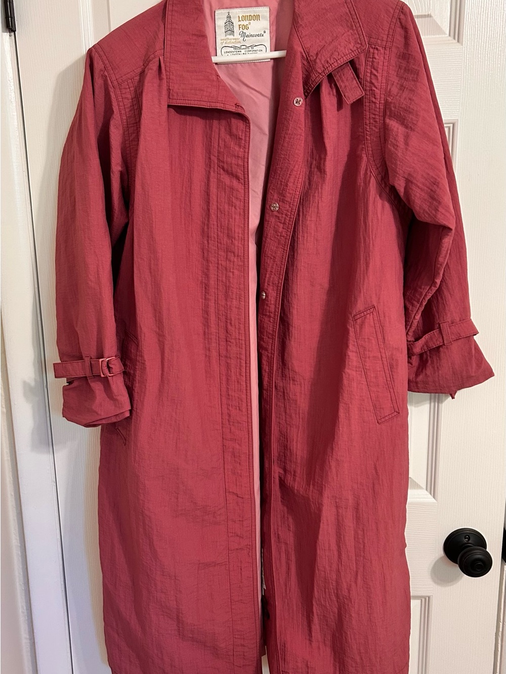 Vintage London Fog Dusty Rose Trench Coat